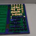 Chess and Games Shop Muba Beautiful Handcrafted Wooden Chess Set with Wooden Board and Handcrafted Chess Pieces - Gift idea Products (12.5'' (32 cm) Blue)