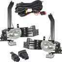 WFLNHB Left and Right Fog Lights Repalcement for Honda Accord Sedan 2008-2010 Fog Light Lamps Clear w/Wiring Kit