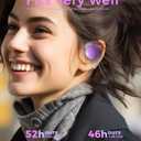 Micool Open Ear Headphones Bluetooth 5.4, Sport On Ear Headphones Wireless, Water-Drop Shaped Noise Cancelling Clip On Headset Bluetooth with Long Battery Life, Comfort Fit 4 Microphones Earphones