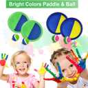 Jalunth Ball Catch Set Games Toss Paddle - Beach Toys Back Yard Outdoor Pool Backyard Camping Throw Age 3 4 5 6 7 8 9 10 11 12 Years Old Boys Girls Kids Adults Family Pink Blue Gifts 2 Pack