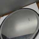 24 Inch Wall-Mounted Round Bathroom Mirror with LED-Lights - Frame Vanity Mirrors (24" x 24", Black)