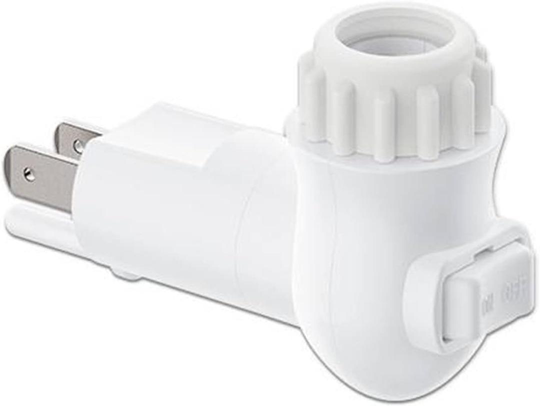 Plug in Night Light Module,Night Light Plug with ON/Off Switch,E12 Base Socket Night Light for Himalayan Crystal Salt Night Light,Wall Light(with Waterproof Gear)