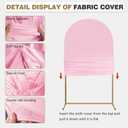 Arch Backdrop Stand and Cover Set, 2 Metal Balloon Arch Backdrop 7.2ft 6ft, Gold Arched Stand Frame for Wedding, Parties,Birthday, Event Decorations (Pale Pink,7.2ft+6ft)