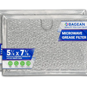Microwave Filter Replacement 5.12” x 7.64” Fits Frigidaire 5304464105 WB06X10608 GE Microwave Filter - Aluminum Mesh Screen Grease Filter - Filters Air Entering Over the Range Oven Vent Fan (2-Pack)