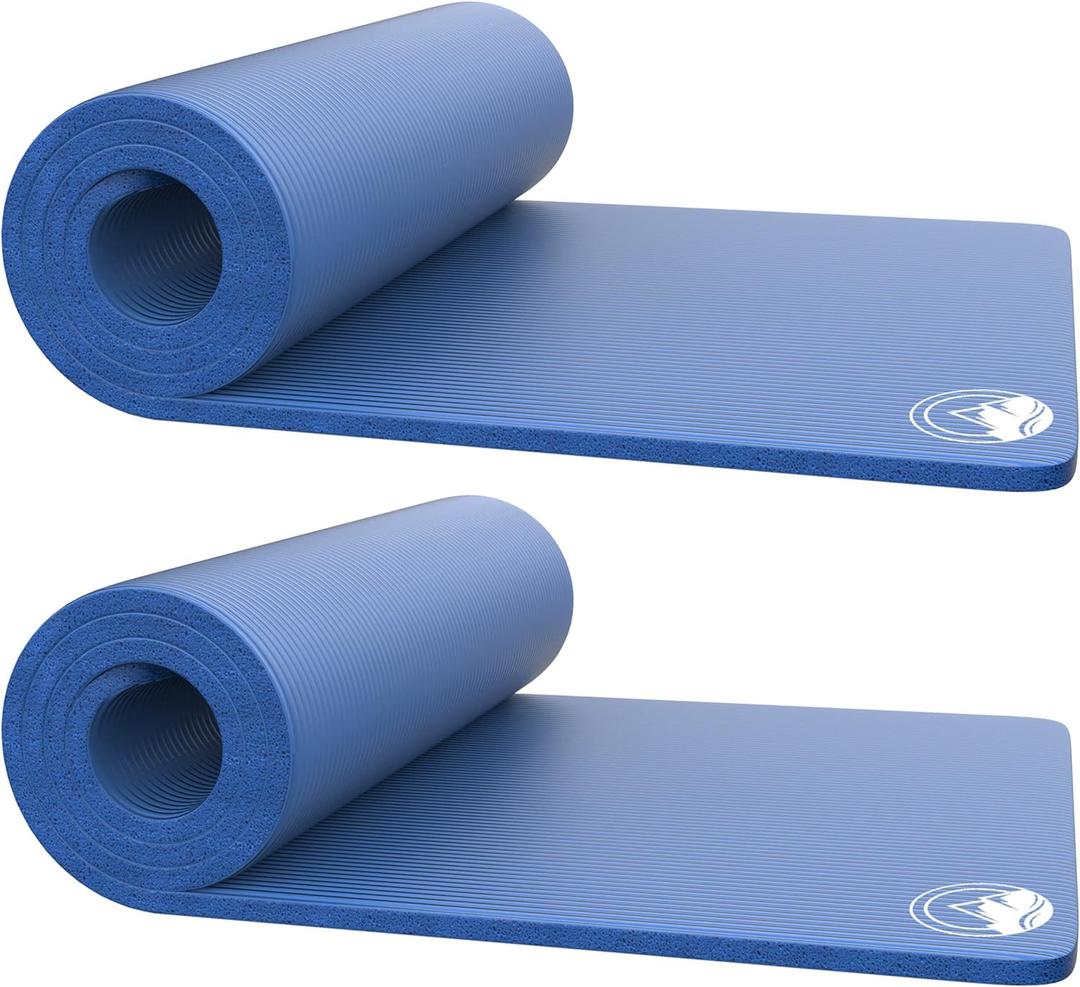 Foam Sleeping Pad for Camping - 0.75-Inch-Thick Waterproof Sleep Pad with Carry Straps for Cots, Tents, or Sleepovers by Wakeman Outdoors (Blue) (Blue)