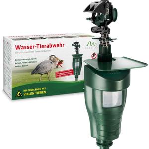 GARDIGO Water Jet Animal Repellent | Bird Repellent, Heron Repellent, Cat Repellent Garden | Motion Activated Sprinkler | Up to 33ft Range | Pigeon Deterrent Heron Scarer | Batteries Included
