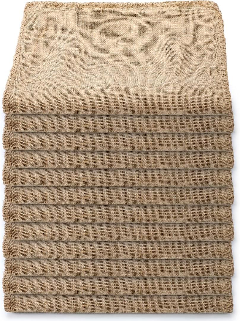 Windyun 12 Pack Potato Sack Race Bags Burlap Bags with Drawstring Natural Jute Reusable Root Vegetable Storage Gunny Sack for Food Strong Race for Birthday Party Game (18 x 24 Inch)