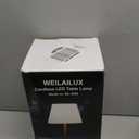 Outdoor Battery Operated Table Lamp Waterproof, 4000mAh Cordless Rechargeable, Touch Dimmable Desk Lamp, LED Night Light for Patio Camping Restaurant Home, H9.6in, Wood Grain