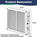 16x20x4 Air Filter Replacement Compatible with Honeywell FC100A1003, MERV 13 HVAC Furnace Filter Replacement, 2-Pack (Actual Size: 15.94 x 19.75 x 4.38 inches)