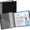 Dunwell 12x12 Binder with Sleeves - Folder with Clear Sheet Protectors, 24-Pockets, Display 48 Pages, 12 x 12 Presentation Book, Art Portfolio for Artwork, Keepsake Album