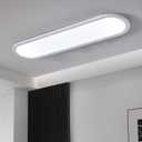 Ganeed 27.6 Inch LED Ceiling Light, High Brightness Linear Ceiling Lamps,6000K Cool White Modern Ultra Thin Low Profile Light Fixture for Bedroom Kitchen Study Room Hallway,White/36W