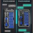 ORIA Precision Screwdriver Set, 61 in 1 Small Screwdriver Set with 57 Precision Bits, Portable Repair Tool Kit, Magnetic Screw Driver Kit with Extension Rod for Smartphone, PC, Watch,Toys, Blue