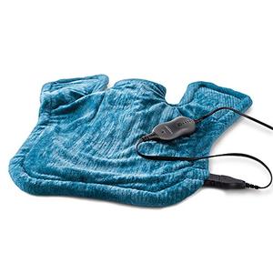 Sunbeam XL Renue Contoured Heating Pad, 25" x 25", For Neck & Shoulder Pain Relief with Auto Shut Off, Moist Heating Option, Machine-Washable, Gifts For Mom & Wife, FSA/HSA Eligible, Blue