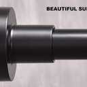 BRIOFOX Shower Curtain Rod 43-73 Inches Matte Black, Rustproof and Non-Fall Down Spring Tension Rod for Window or Bathroom, Stainless Steel