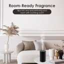 Waterless Essential Oil Diffuser, Battery Powered Mini Scent Air Machine, Aromatherapy Mist Diffuser for Home Room Car Office (Black Aluminum Alloy)