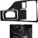 Car Gear Shift Control Panel Carbon Fiber Decal Interior Trim Cover for Ford Ranger Accessories 2019 2020 2021 2022 2023 XLT Lariat XL (Style A)