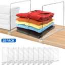 12 Inches Tall [Extra Tall Version] Shelf Dividers for Closet Organization and Storage, 10 Pack Purse Organizer for Closet Acrylic Bookshelf for Organization, Perfect for Sweater Shirts Handbags