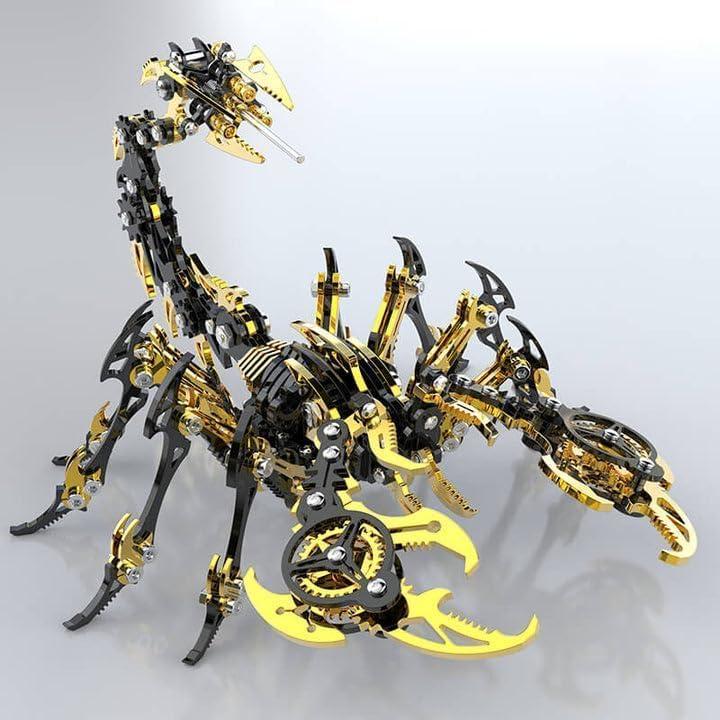 Metalkitor Scorpion 3D Metal Puzzles Kits for Adults Teens  454 Pcs  Mechanical Assembly Models  4 Hours to Build  Ideal for Gifts and Decorations (Gold and Black)