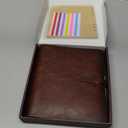 Photo Album 4x6 200 Photos, Genuine Leather Photo Albums with Writing Space with 30 Writing Paper, Travel Family Wedding Kids Graduation Ultrasound Baby Picture Album Scrapbook Photo Album (Simple)