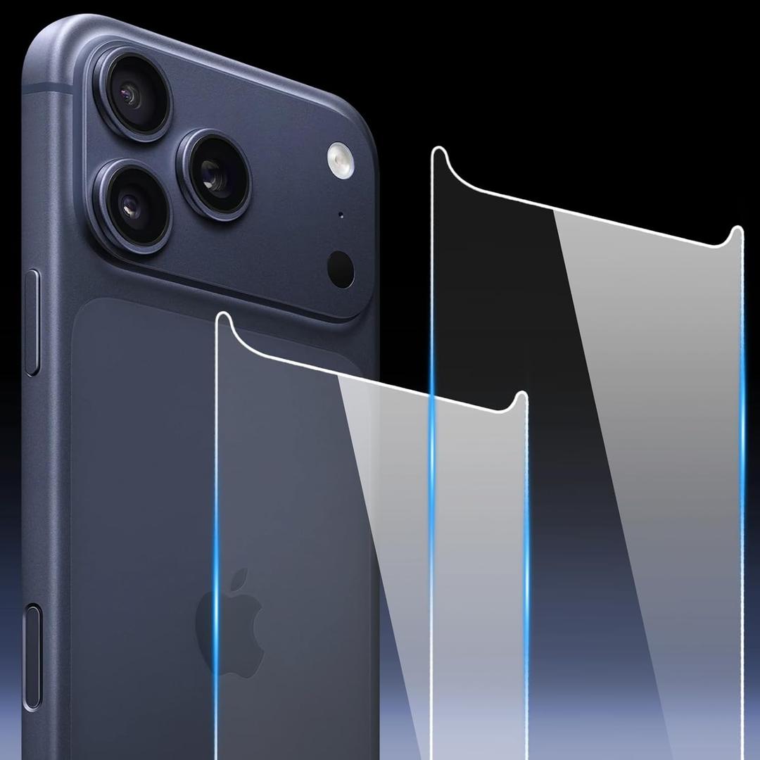 2 Pack Back Screen Protector for iPhone 17 Pro Max, Back Tempered Glass Protector, Anti-Scratch, Bare-Phone Touch Feeling for iPhone 17 Pro Max [6.9 inch]