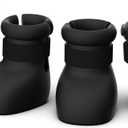 Dog Shoes for Large Dogs, Medium Dog Boots & Paw Protectors for Winter Snowy Day, Summer Hot Pavement, Waterproof in Rainy Weather, Outdoor Walking, Indoor Hardfloors Anti Slip Sole Black Size S