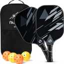 niupipo Pickleball Paddles Set of 2/4, USAPA Approved Lightweight Pickleball Rackets, Durable Fiberglass Surface with Polypropylene Honeycomb Core, Cushion Grip and Carry Bag