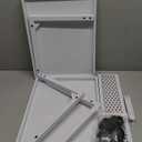 PC Stand Computer Tower Stand 2-Tier Metal CPU Holder with Locking Caster Wheels Suitable for Most PC (S,White)