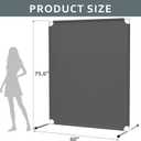 Room Divider for Privacy Protection - Single Panel Privacy Screen for Room Separation, 75.6" x 60" Portable Room Partition for Bedroom Office Dorm, Freestanding Divider Easy to Install Grey