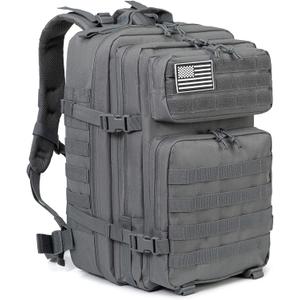 QT&QY 45L Military Tactical Backpacks Molle Army Assault Pack 3 Day Bug Out Bag Hiking Treeking Rucksack (3.0 Gray)