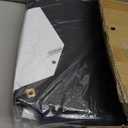 YOUDENOVA 30 Inches Folding Ottoman with Storage, Footrest Seat Support 350lbs, Bench for Living Room Bedroom, Linen Fabric Blue