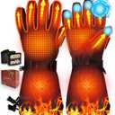 Heated Gloves for Men Women - Rechargeable 7.4V 6000mAh Heated Gloves Up to 10H Warmth, Full Touchscreen, 10s Fast Heating, 3 Level Adjustable, Electric Winter Gloves for Outdoor Skiing Hunting Hiking (Medium)