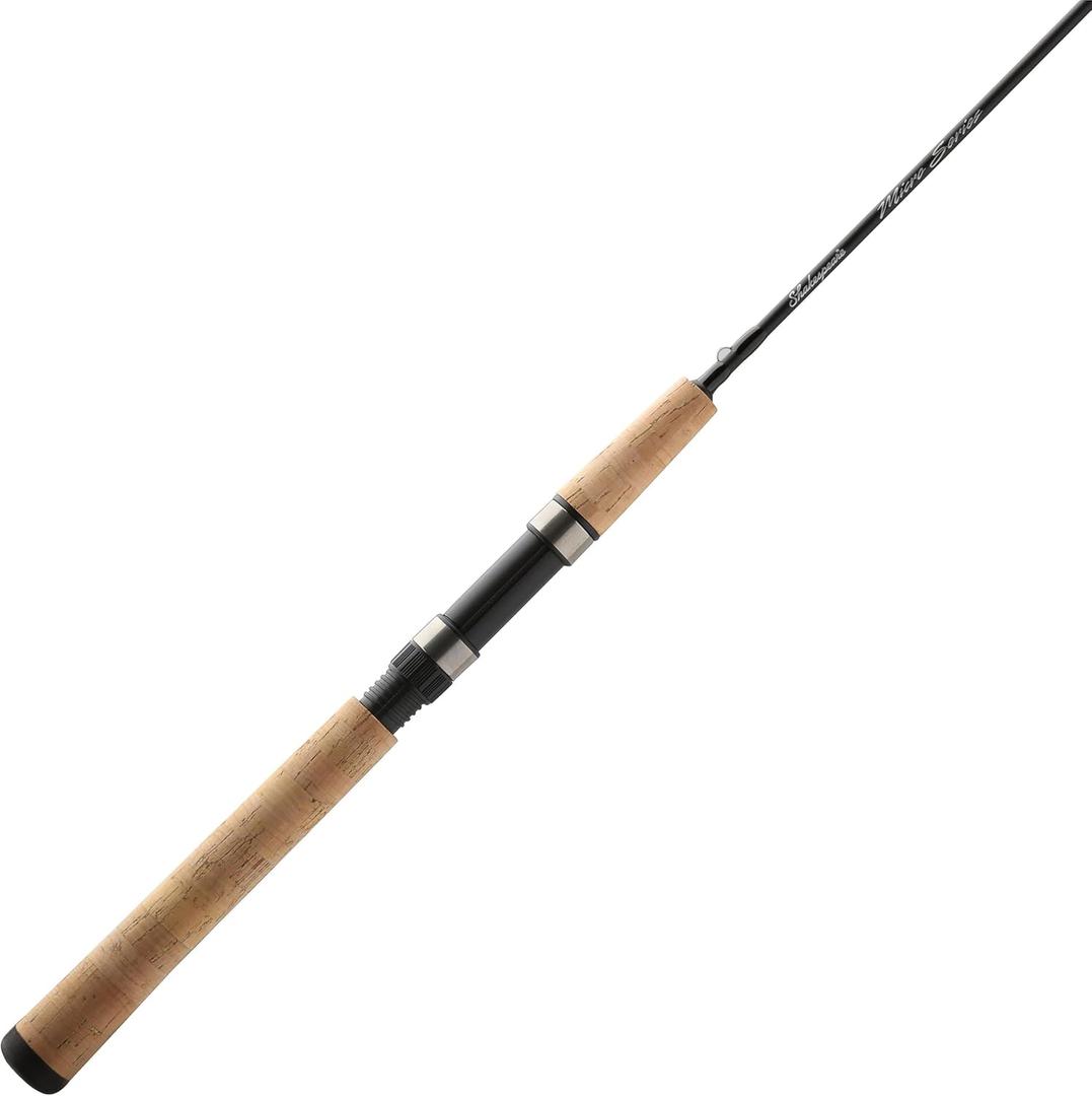 Shakespeare Micro 7' Spinning Rod, 2-Piece Fishing Rod, Graphite Composite Blank, Ultra Light Rod Power, Comfortable Full Cork Handle