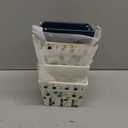 Ceramic Berry Basket, Farmhouse Colander, Farmers Market square Bowl. Rustic Kitchen decor fruit bowls, Fruit Baskets, Bleu White and Blueberry pattern Stoneware Harvest Bowls Set of 4