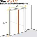 Professional Zipper Door, Dust Protection Wall, Barrier for Dust Containment - Heavy-Duty Construction Access Door - Plastic Sheeting Temporary Door, Zipper Barrier Room Seal - Reusable Doorway