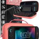 Orzly Case Compatible with Nintendo Switch 2 – Protective Travel Carry Case with Screen Padding, Game Card & microSD Slots, Zipped & Open Pockets for Accessories – 7.9" Gift Boxed