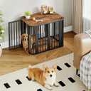 Hzuaneri 31.5'' M Dog Crate Furniture, Wooden Dog Kennel Indoor Dogs Cage