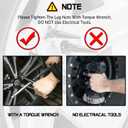 14x1.5 Spike Wheel Lug Nuts, 24pcs M14x1.5 Closed End Spike Lug Nut for Silverado 1500, Sierra 1500, F150, Black Conical Bulge Seat with 1 Socket Key
