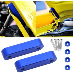 zipelo Car Hood Spacer Riser Kit, Aluminum Alloy Front Hood Vent Spacer Modification Kit, Car Hood Vent Spacer Riser Bolts Washers, Car Replacement Accessories Compatible with Most Cars (Blue)