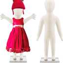 Kids Mannequins Baby Mannequin Toddler Child Dress Form Foam Flexible Full Body Manikin with Removable Head(2 Pcs,1 Year Old)