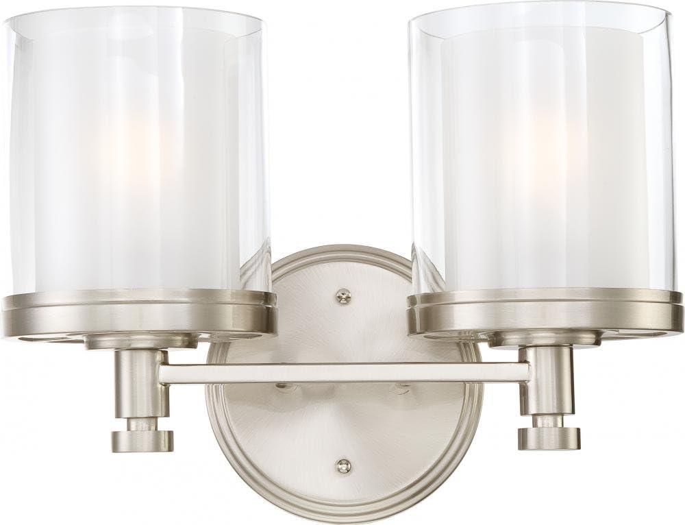 Nuvo 60/4642 Decker Brushed Nickel Two Light Vanity