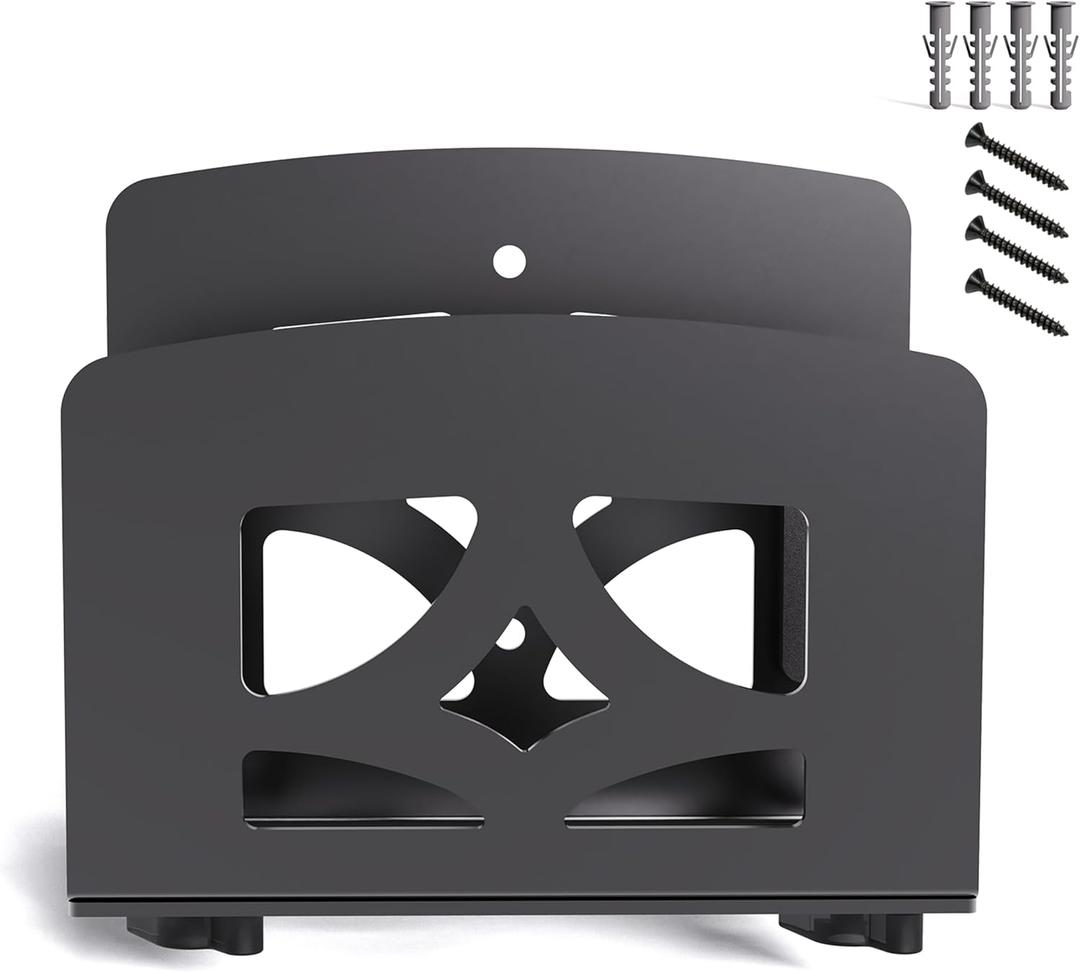Adjustable Small Device Wall Mount or VESA Mount Behind Monitor, Cable Box Holder, Wifi Router Stand, Modems Mount Rack, for Streaming Media Player/Switch/WII/Power/Mini pc/mac Mini/OptiPlex MFF etc