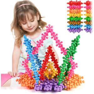 TOMYOU 300 Pcs Building Blocks Kids STEM Toys Educational Sets Interlocking Plastic for Preschool Boys and Girls Aged 3+, Safe Material Creativity