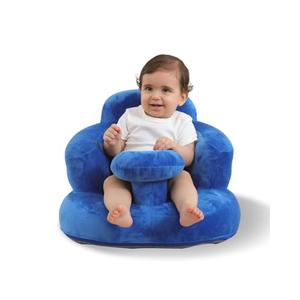 AGITVPS Upgrade Inflatable Baby Seat with Tray for Babies 3-36 Months, Built in Air Pump Bumbo Seat with Tray, Baby Chair Sit Me up Floor Seat for Baby, Learning to Sit&Feeding (Velvet Tray-Blue)