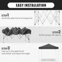 8x8 Pop Up Canopy Tent,Outdoor Canopy with Carry Bag,Easy Up Canopy with 3 Adjustable Height, Outdoor Gazebo Straight Legs,UPF 50+ Event Shelter Tents for Parties,Camping,Market,Patio(Grey)