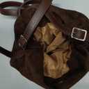 Women Vintage Suede Handbags Tote Handbag Drawstring Bucket Bag Slouchy Crossbody Shoulder Bag Satchel Everyday Purse (Brown)