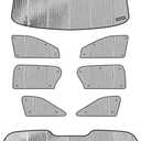 Pigenius Windshield & Side Sunshade for Toyota Sienna (2021-2025) | Thick Foam Armor Custom Fit Full Vehicle Set (8-Piece)