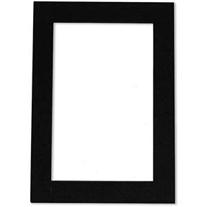 12x16 Mat Bevel Cut for 11x14 Photos - Acid Free Black with Black Core Precut Matboard - For Pictures, Photos, Framing - 4-ply Thickness