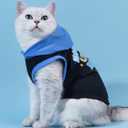 QWINEE Mom Boy Dog Hooded Tank Tops Letter Print Cat Puppy Hoodie Vest Sleeveless Pullover Dog Shirt Stretchy Pet Clothes for Small Medium Large Cats Dogs Kitten Blue XXS