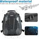 SUNPIE Motorcycle Tail Bag 15L-20L Expandable Motorcycle Backpack Helmet Bag ABS Hard Shell Waterproof Motorbike Storage Bags, Dual Use Luggage Rucksacks with Storage(Carbon)