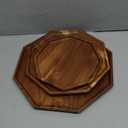 Set of 3 Acacia Wood Serving Trays Cheese Platters Party Hosting Essentials Gifts Charcuterie Board for Vegetable Fruit Food Round Tray Wooden Appetizer Platter Christmas Plates Dish Serving Boards (12&10&8 inch (3 Pcs))